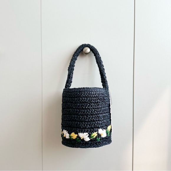 Rixo Ailish Bag Navy Embroidery NWT - Picture 6 of 8